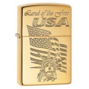 Zippo Lighter: USA Land of the Free Engraved new